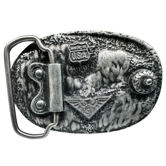 Texas‎ Lone Star Trophy Belt Buckle Antique Nickel 3" x 2" - Picture 4 of 8